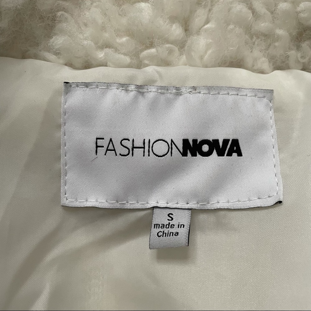 Fashion Nova White Faux Fur Jacket - Picture 3 of 3